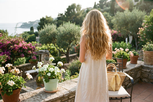 Cheveux blonds lumineux dans un décor OMAD'S
