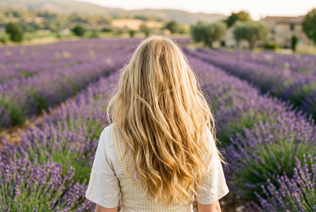 Cheveux blonds lumineux dans un décor OMAD'S