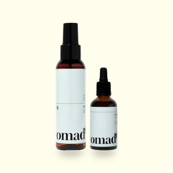 Duo Blond Revitalisé : le spray éclaircissant et le sérum de nuit OMAD'S