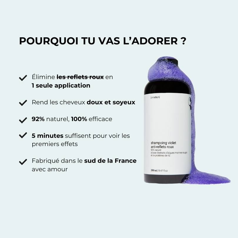 Le Shampoing Violet anti - reflets roux - Omad's