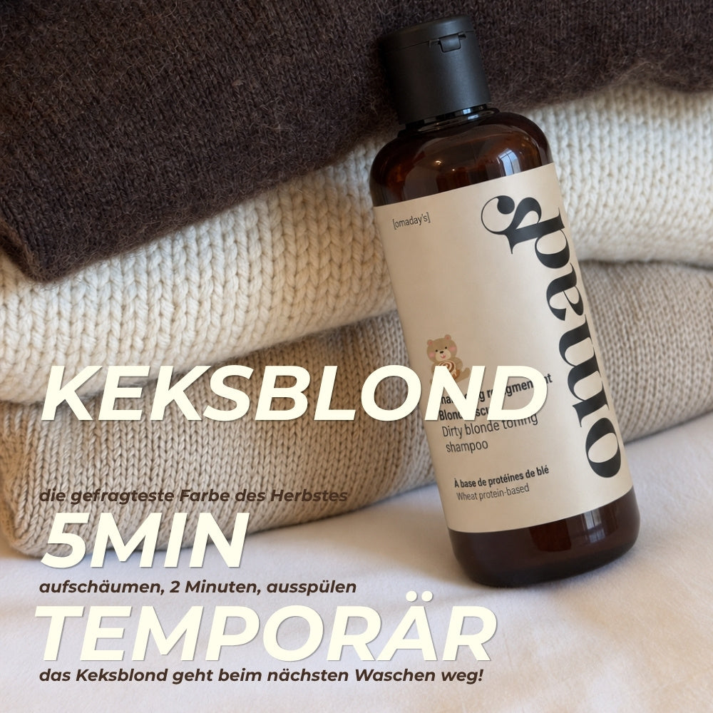 Keksblond in 5 Minuten, temporäre Farbe, die bei der nächsten Wäsche verschwindet
