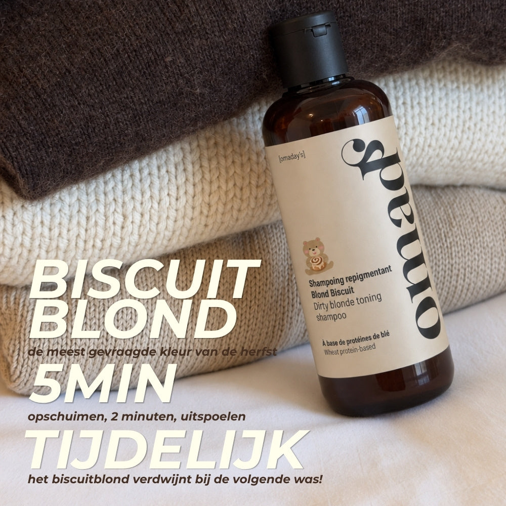 Biscuitblond in 5 minuten, tijdelijke kleur die bij de volgende wasbeurt verdwijnt